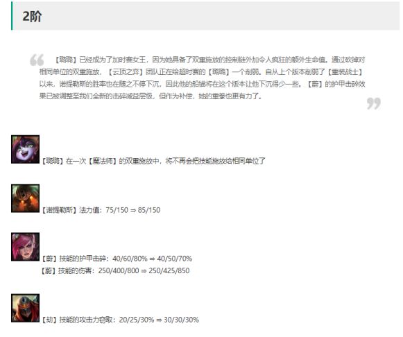 云顶之弈11.6改动2