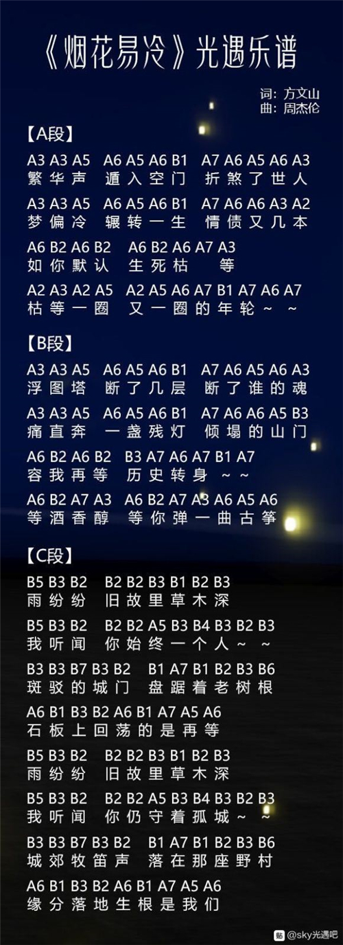 光遇琴谱大全简单好听 易学乐谱合集