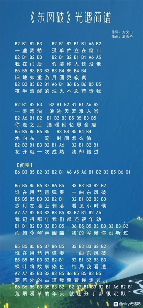 光遇琴谱大全简单好听 易学乐谱合集