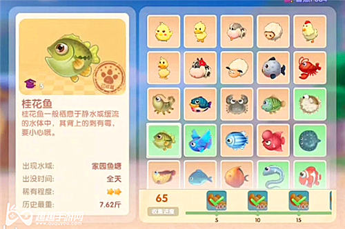 摩尔庄园手游桂花鱼图鉴