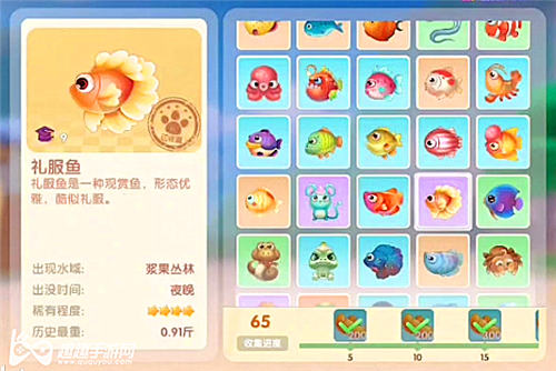 摩尔庄园手游礼服鱼图鉴