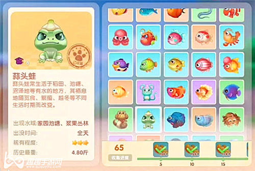 摩尔庄园手游蒜头蛙图鉴