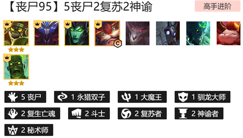云顶之弈丧尸95怎么玩 s5丧尸九五阵容搭配攻略