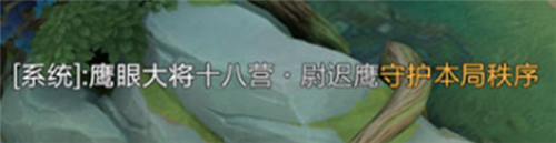 王者荣耀鹰眼护卫队日常喊话什么意思