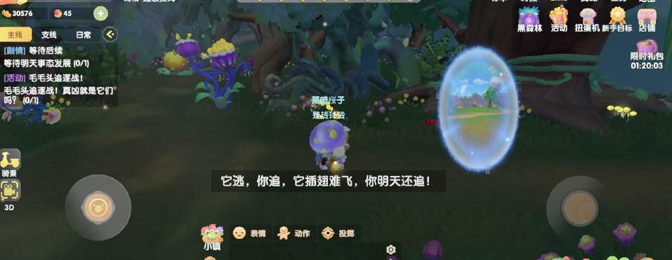 摩尔庄园手游毛毛头追逐战怎么做